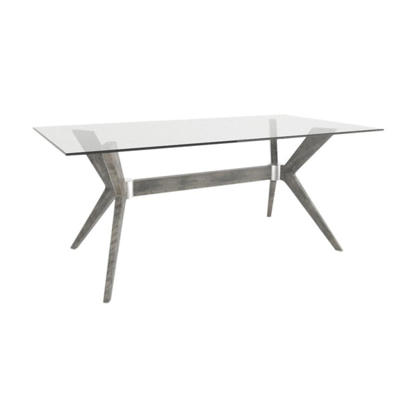 Canadel Downtown Dining Table with Glass Top GRE04072CL08MDPNF/BAS02003NA08MDP IMAGE 1