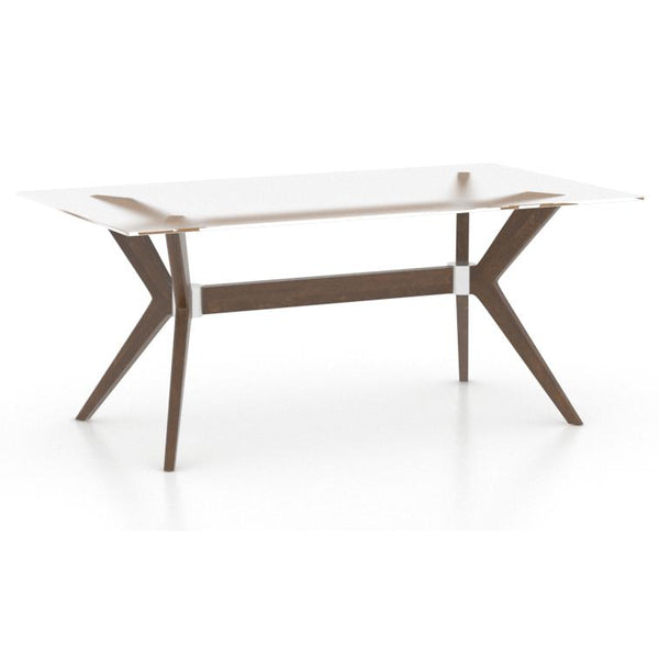Canadel Downtown Dining Table with Glass Top and Trestle Base GRE04072WA19MDPNF/BAS02003NA19MDP IMAGE 1