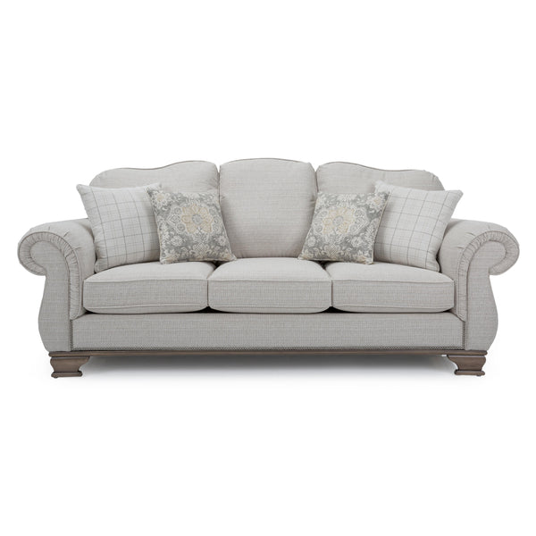 Decor-Rest Furniture Stationary Fabric Sofa 6933 Sofa - Bombshell Ivory IMAGE 1