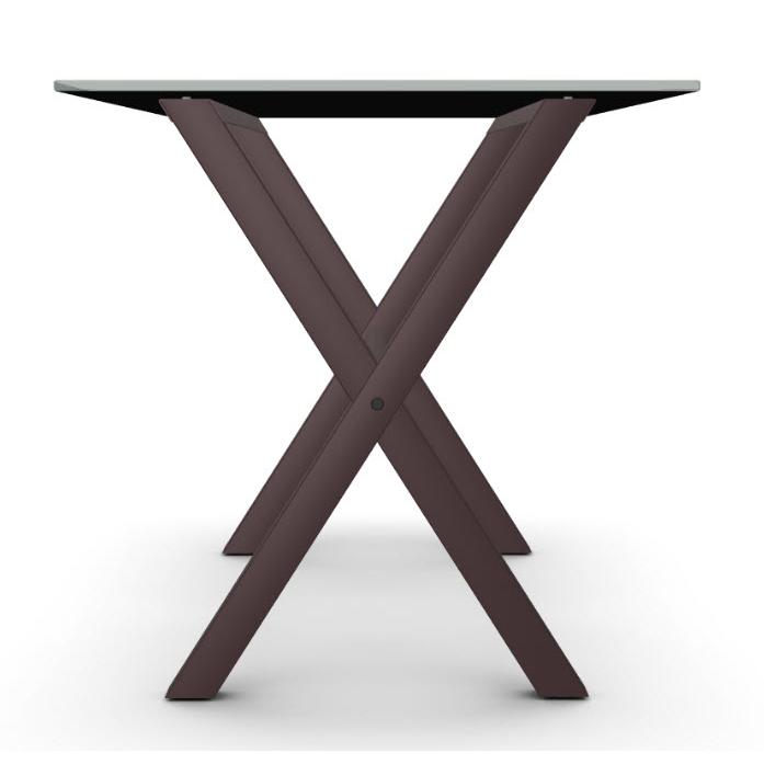 Amisco Andre Dining Table with Glass Top and Trestle Base 50684/52+90268 IMAGE 3