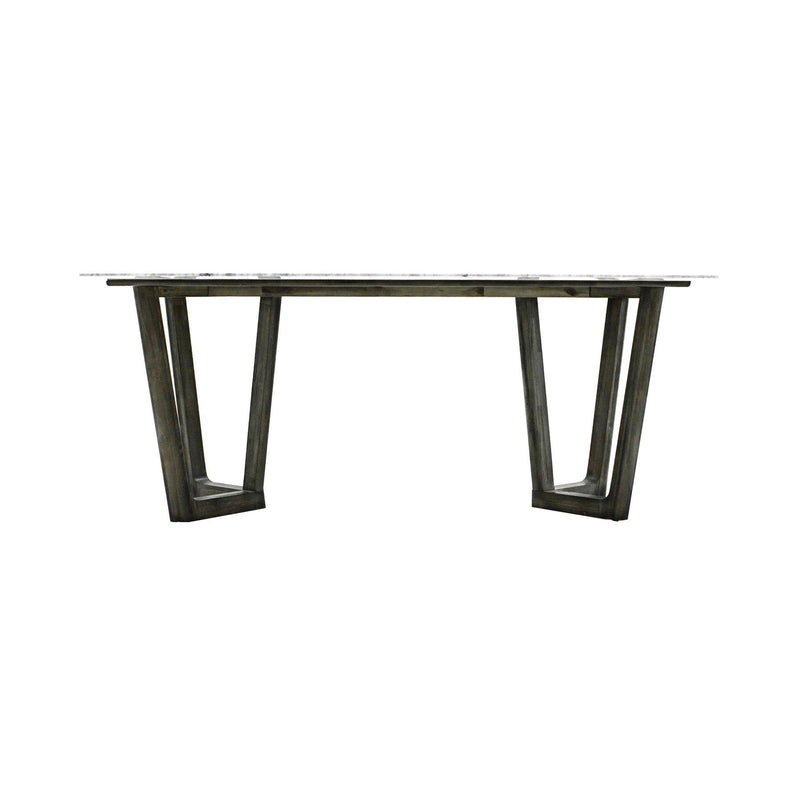 LH Imports Aura Dining Table with Marble Top ARA011S IMAGE 2