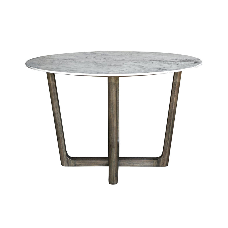 LH Imports Round Dining Table with Marble Top ARA013S IMAGE 4