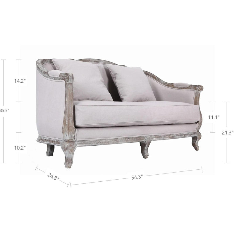 LH Imports Versailles Stationary Fabric Sofa SOS13-02O IMAGE 5