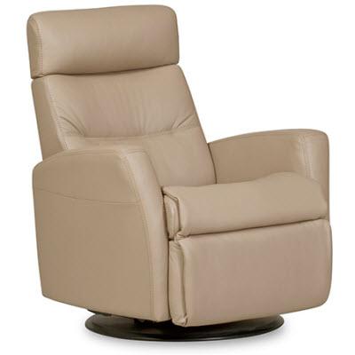 IMG Norway Divani Swivel, Glider Leather Recliner Divani RG 325 Large Manual Relaxer w/lock - Trend or Sauvage Leather IMAGE 1