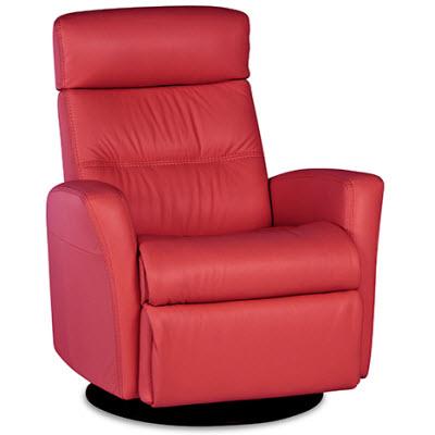 IMG Norway Divani Swivel, Glider Leather Recliner Divani RG 325 Large Manual Relaxer w/lock - Trend or Sauvage Leather IMAGE 2