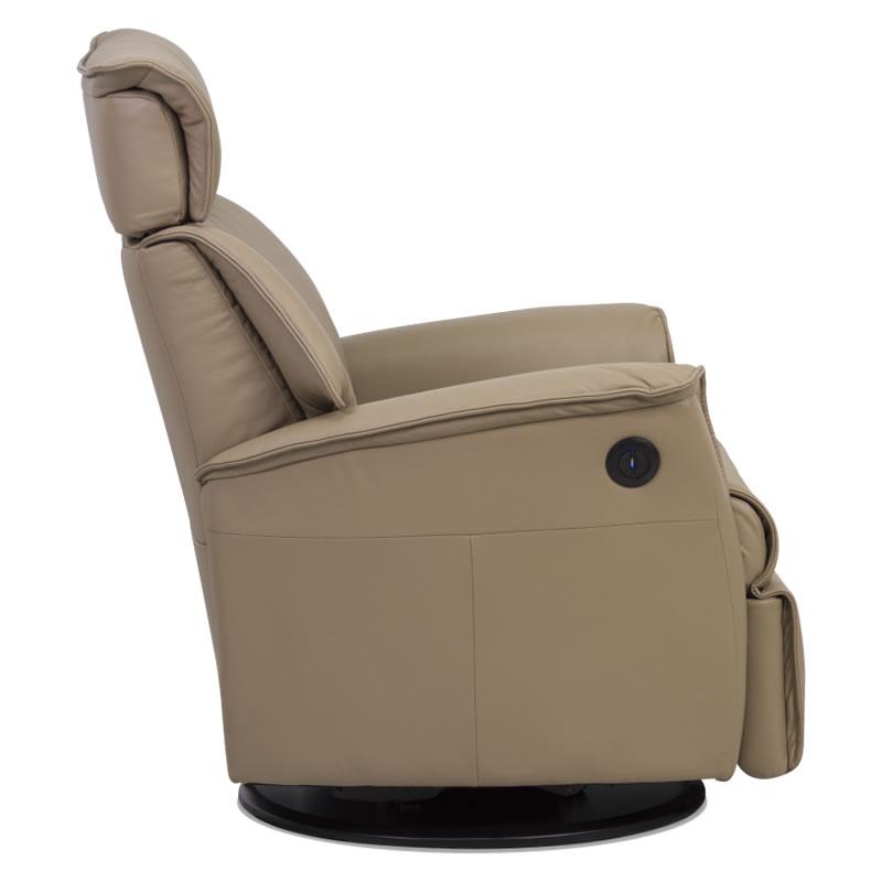 IMG Norway Boss Power Swivel, Glider, Rocker Leather Recliner Boss RM187 Compact Motorized Relaxer w/ No Lock - Trend or Sauvage Leather IMAGE 4