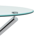 Worldwide Home Furnishings Round Solara II Dining Table with Glass Top 201-160-40 IMAGE 7