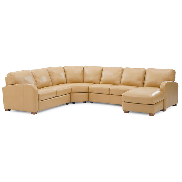 Palliser Westside Leather 4 pc Sectional 77307-07/77307-09/77307-14/77307-15-CLASSIC-WHEAT IMAGE 1