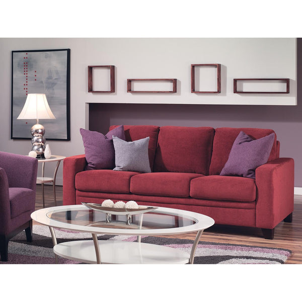 Palliser Creighton Stationary Leather Sofa 77294-01-ADMIRAL-SALSA IMAGE 1