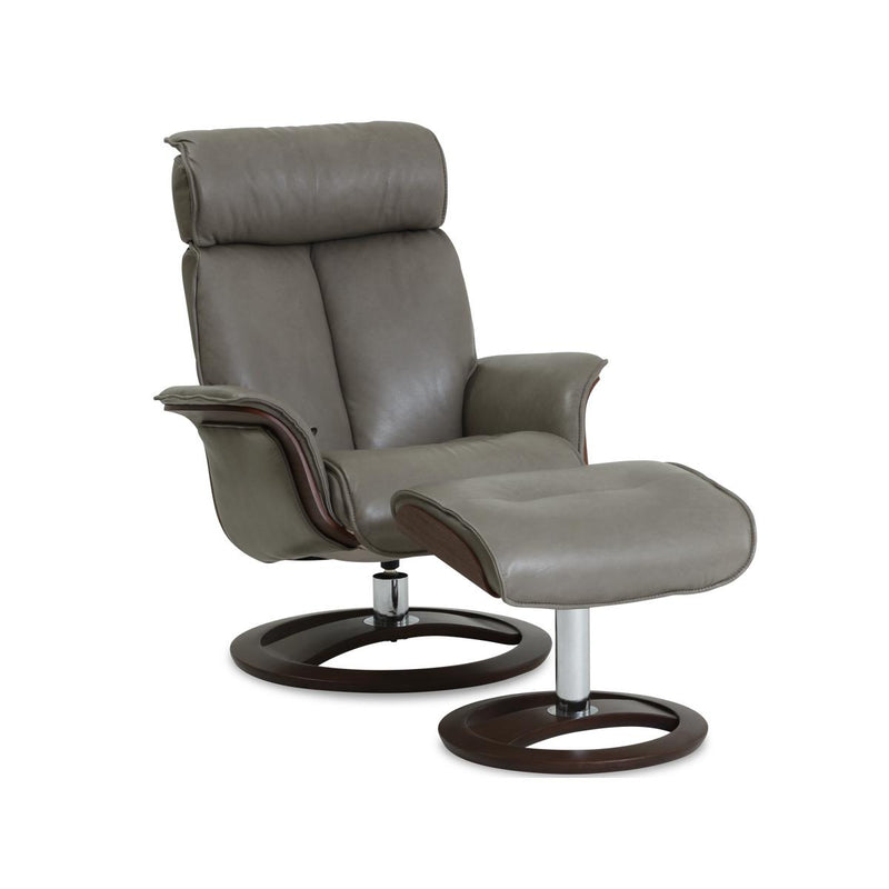 IMG Norway Space Swivel Leather Recliner Space 58.58 High-back Chair and Ottoman Set - Prime Grade Leather IMAGE 5