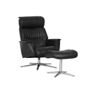 IMG Norway Space Swivel Leather Recliner Space 51.53 High-back Chair and Ottoman Set - Prime Grade Leather IMAGE 4