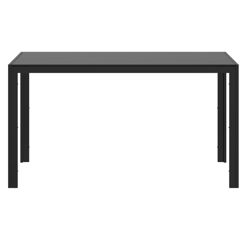 Worldwide Home Furnishings Contra Dining Table with Glass Top 201-843BK IMAGE 3