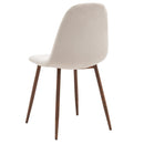 Worldwide Home Furnishings Lyna 202-250BG Dining Chair - Beige and Walnut IMAGE 3