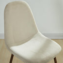 Worldwide Home Furnishings Lyna 202-250BG Dining Chair - Beige and Walnut IMAGE 5