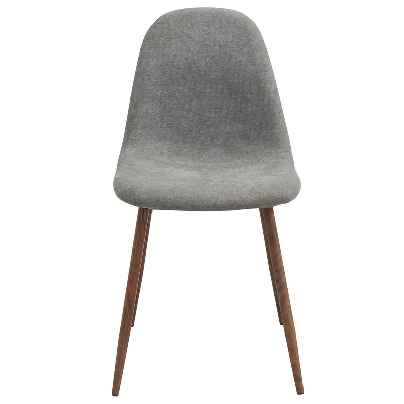 Worldwide Home Furnishings Lyna 202-250GY Dining Chair - Grey and Walnut IMAGE 4