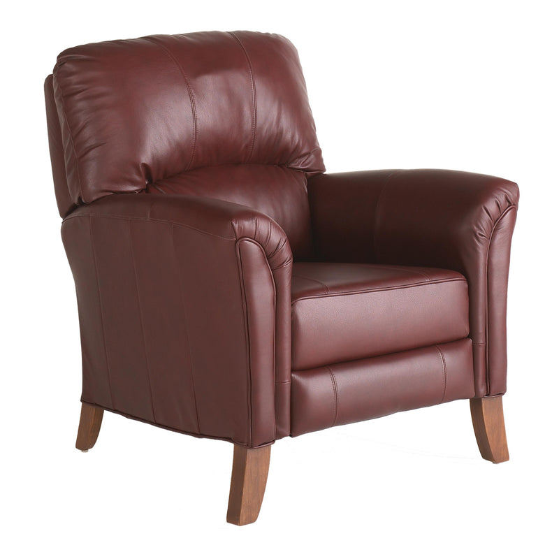 Elran Stationary Leather Chair H0202 (Red) IMAGE 1