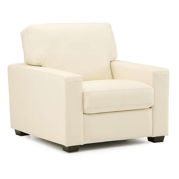 Palliser Westend Stationary Leather Chair 77322-02-BROADWAY-ALABASTER IMAGE 1