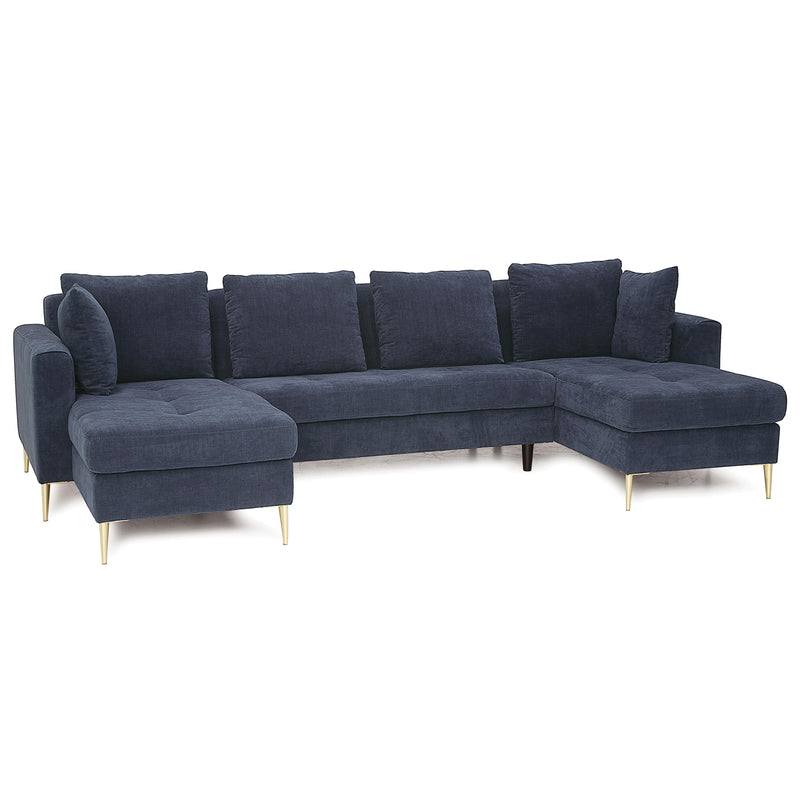 Palliser Sherbrook Fabric 3 pc Sectional 77407-14/77407-15/77407-16-SOFIA-MIDNIGHT IMAGE 1