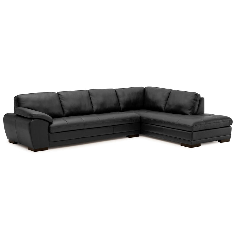 Palliser Miami Leather 2 pc Sectional 77319-12/77319-35-BROADWAY-ONYX IMAGE 1