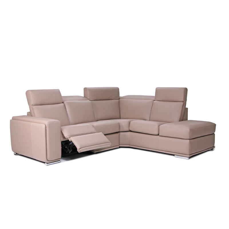 Jaymar Amsterdam Power Reclining Leather 3 pc Sectional Amsterdam 041/051/024 3 pc Reclining Sectional - Madras Cobblestone IMAGE 3