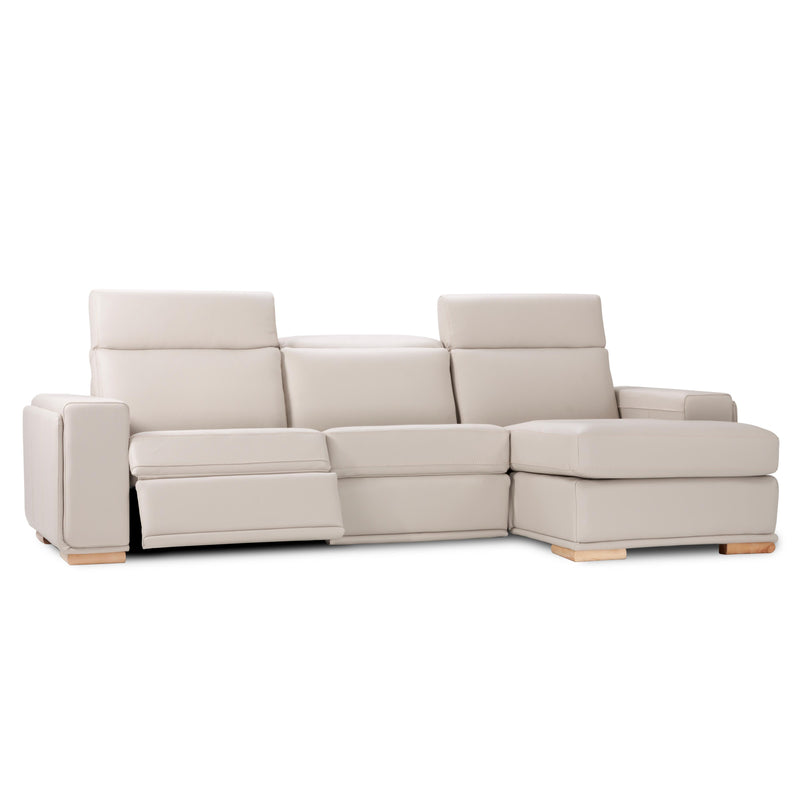 Jaymar Amsterdam Power Reclining Leather 3 pc Sectional Amsterdam 169/171/174 3 pc Reclining Sectional - Illusion Grege IMAGE 2