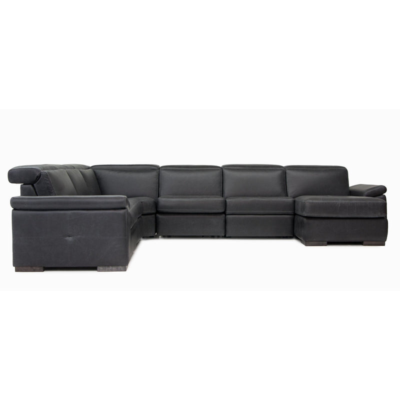 Jaymar London Power Reclining Leather 6 pc Sectional LONDON-169/LONDON-177/LONDON-055/LONDON-177/LONDON-171/LONDON-174-Sergio Leone Dark Grey IMAGE 1