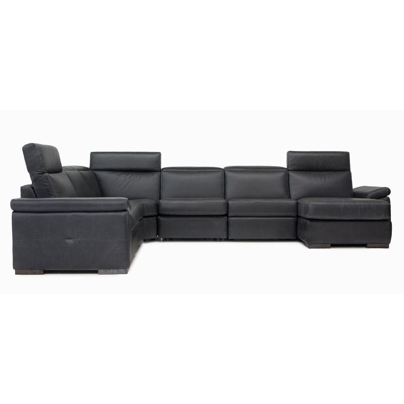 Jaymar London Power Reclining Leather 6 pc Sectional LONDON-169/LONDON-177/LONDON-055/LONDON-177/LONDON-171/LONDON-174-Sergio Leone Dark Grey IMAGE 2