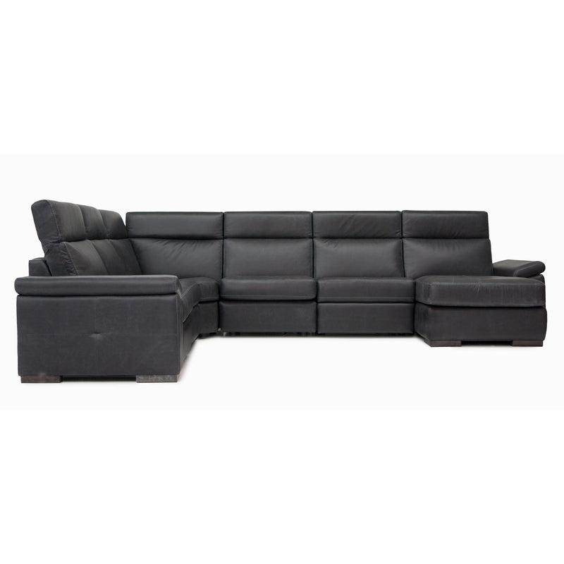 Jaymar London Power Reclining Leather 6 pc Sectional LONDON-169/LONDON-177/LONDON-055/LONDON-177/LONDON-171/LONDON-174-Sergio Leone Dark Grey IMAGE 3