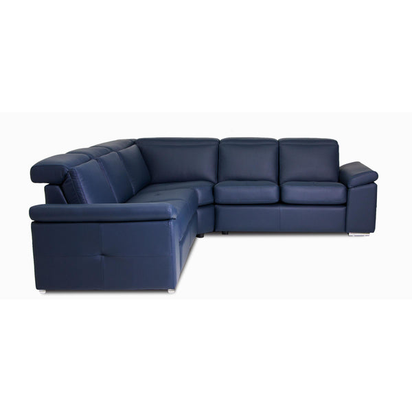 Jaymar London Power Reclining Leather 4 pc Sectional LONDON-041/LONDON-071/LONDON-055/LONDON-061-Madras Navy Blue IMAGE 1