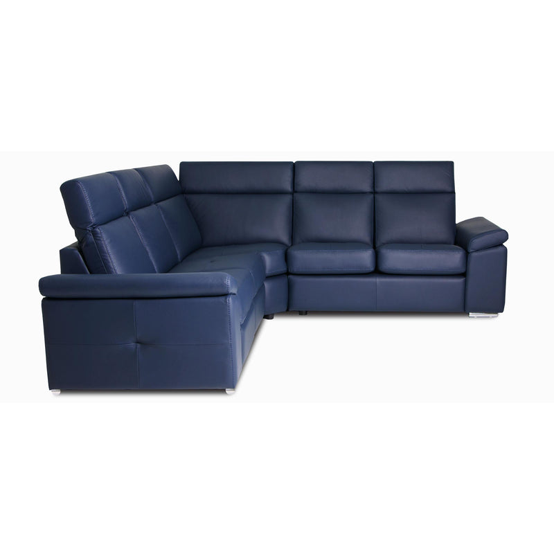 Jaymar London Power Reclining Leather 4 pc Sectional LONDON-041/LONDON-071/LONDON-055/LONDON-061-Madras Navy Blue IMAGE 2