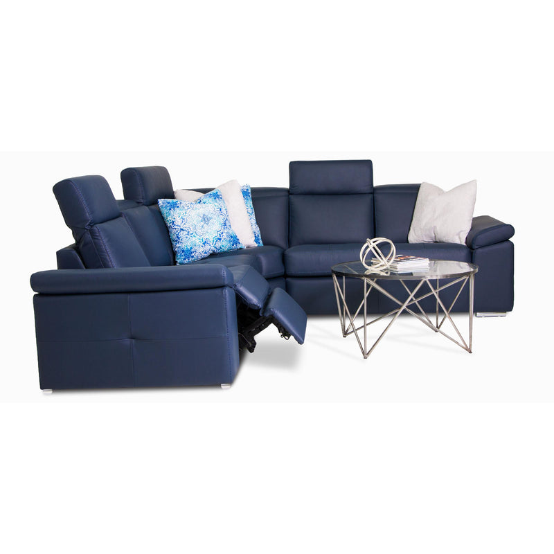 Jaymar London Power Reclining Leather 4 pc Sectional LONDON-041/LONDON-071/LONDON-055/LONDON-061-Madras Navy Blue IMAGE 3