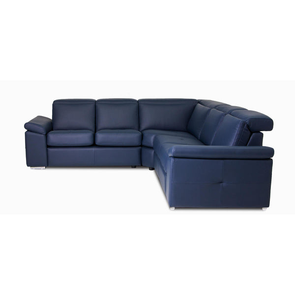 Jaymar London Power Reclining Leather 4 pc Sectional LONDON-042/LONDON-071/LONDON-055/LONDON-012-Madras Navy Blue IMAGE 1