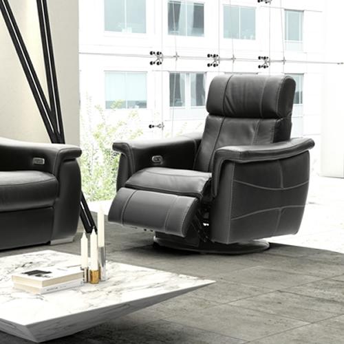 Fornirama Swivel Rocker Leather Recliner 3485-RC-485 IMAGE 1