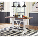  Signature Design by Ashley Valebeck Counter Height Dining Table with Trestle Base D546-13 IMAGE 2