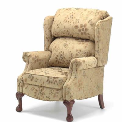 Elran Relaxon Fabric Recliner Relaxon W0032-MEC-W32 Pushback Wing Chair - Beige IMAGE 1