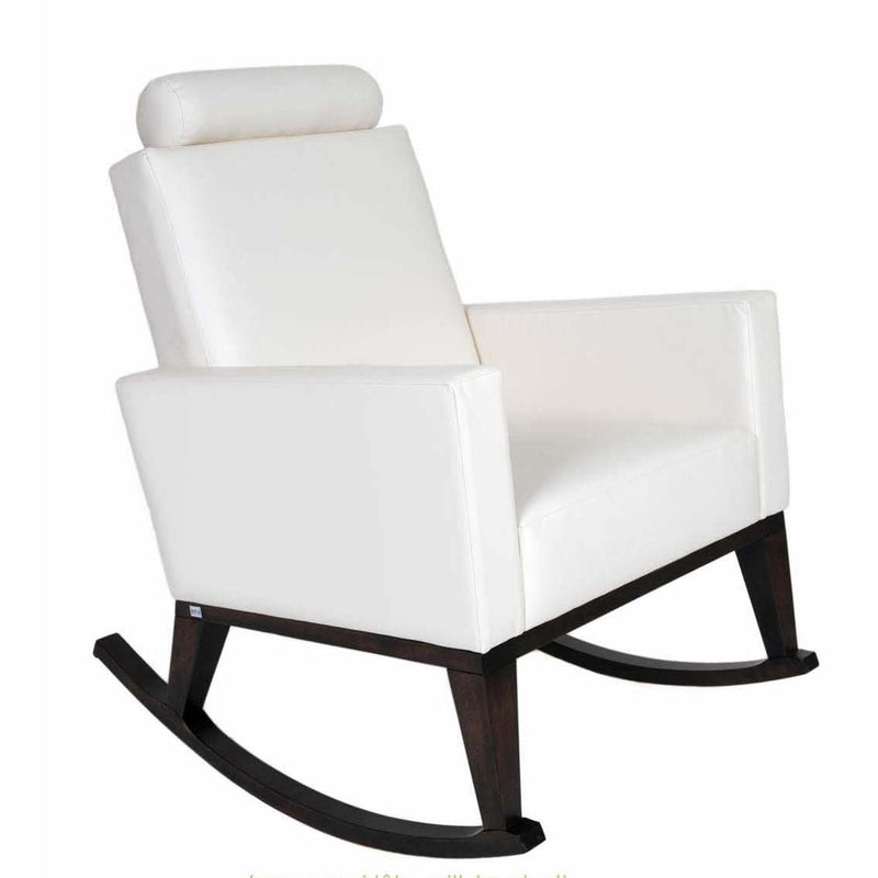 Ateliers St-Jean Lily-Rose Rocking Fabric Chair Lily-Rose Rocking Chair with Headrest - White IMAGE 1