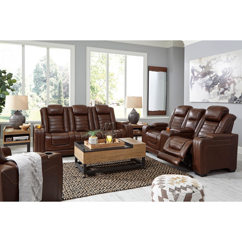 Signature Design by Ashley Backtrack Power Reclining Leather Match Sofa U2800415 IMAGE 17