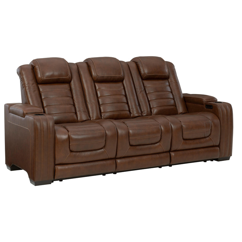 Signature Design by Ashley Backtrack Power Reclining Leather Match Sofa U2800415 IMAGE 3