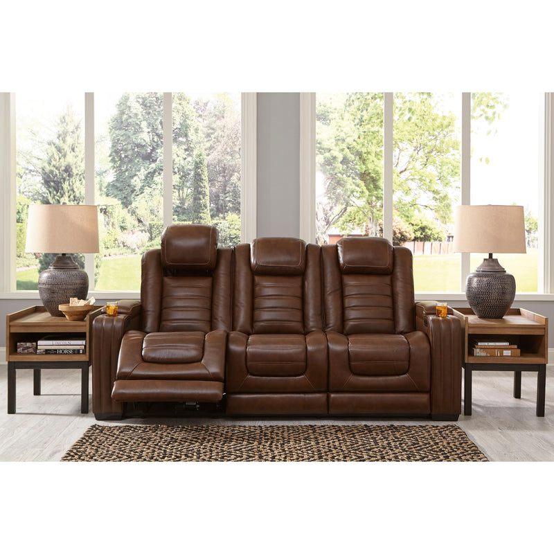 Signature Design by Ashley Backtrack Power Reclining Leather Match Sofa U2800415 IMAGE 8