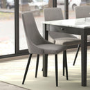 Worldwide Home Furnishings Venice 202-536GRY Dining Chair - Grey and Black IMAGE 2