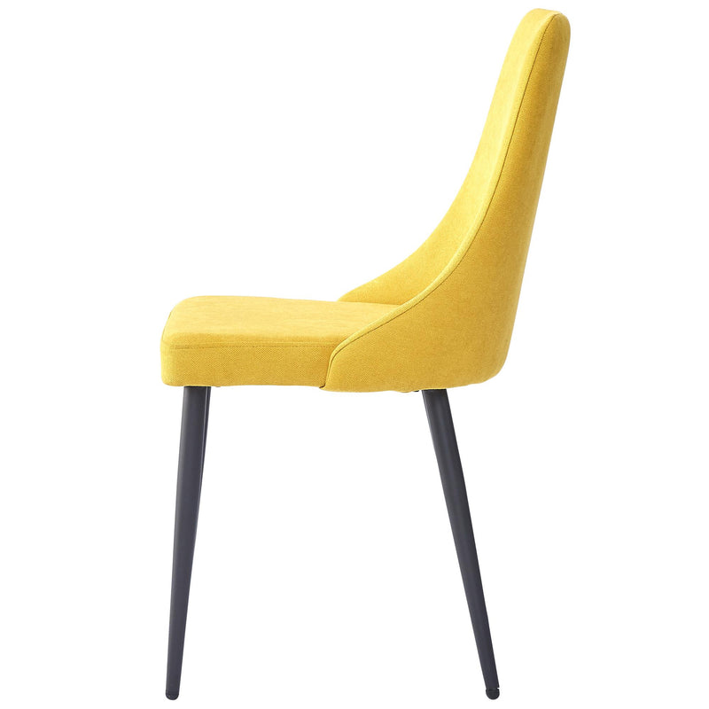 Worldwide Home Furnishings Venice 202-536MUS Dining Chair - Mustard and Black IMAGE 4