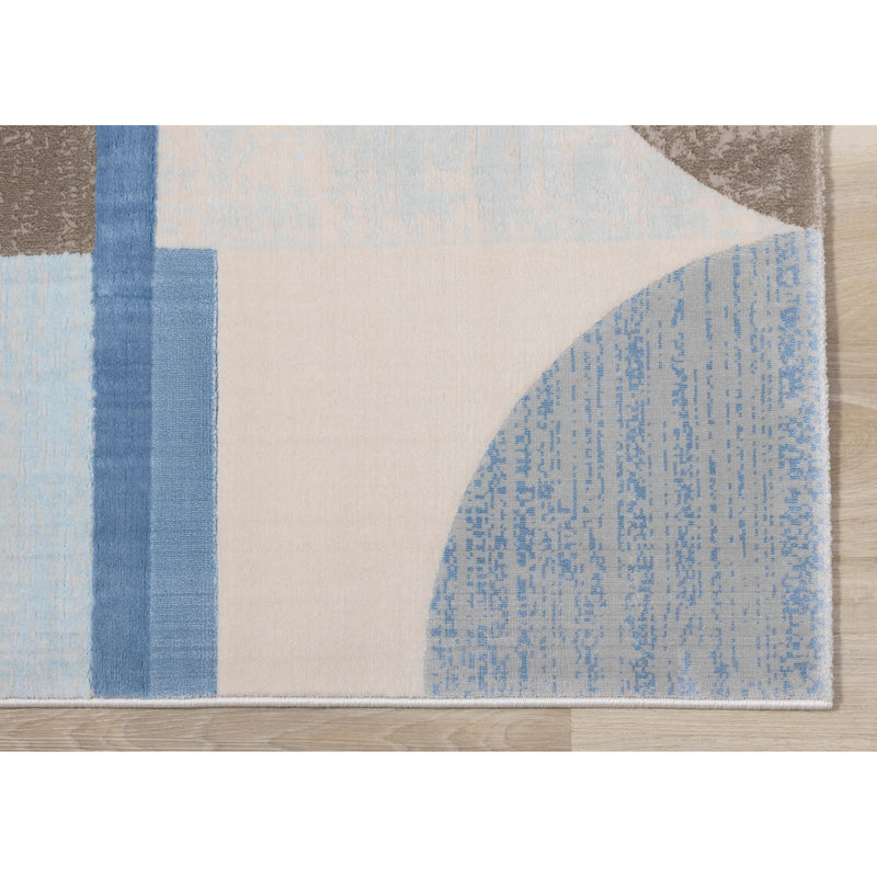 Kalora Interiors Belle Blue Grey Cream Shape Shifting Rug, 7'10" x 10'10" IMAGE 5