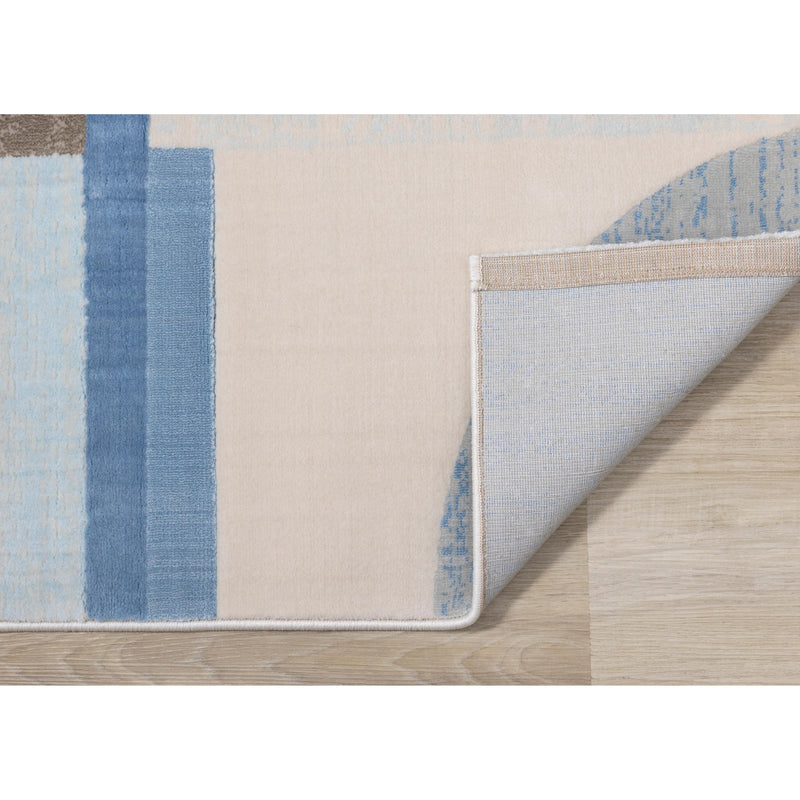 Kalora Interiors Belle Blue Grey Cream Shape Shifting Rug, 7'10" x 10'10" IMAGE 6
