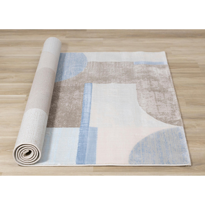 Kalora Interiors Belle Blue Grey Cream Shape Shifting Rug, 7'10" x 10'10" IMAGE 7