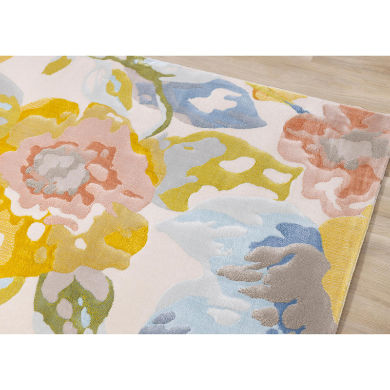 Kalora Interiors Belle Yellow Blue Pink Floral Rug, 5'3" x 7'7" IMAGE 4