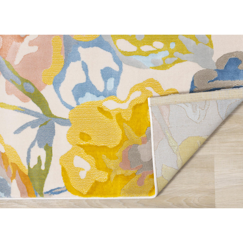 Kalora Interiors Belle Yellow Blue Pink Floral Rug, 5'3" x 7'7" IMAGE 6