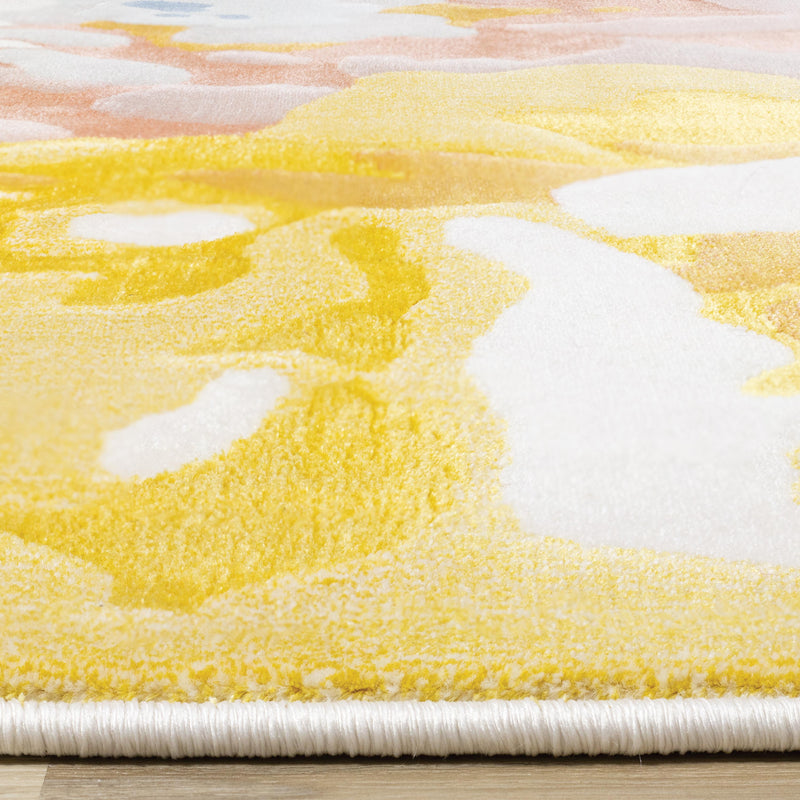 Kalora Interiors Belle Yellow Blue Pink Floral Rug, 5'3" x 7'7" IMAGE 9