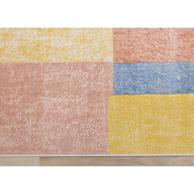 Kalora Interiors Belle Yellow Orange Blue Colour Blocks Rug, 5'3" x 7'7" IMAGE 8
