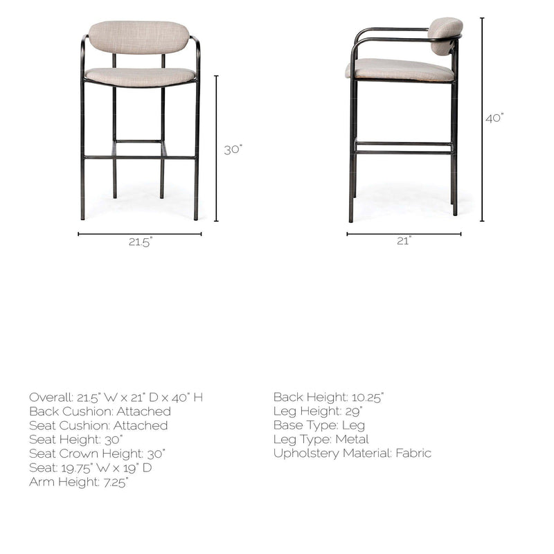 Mercana Parker III Pub Height Stool 68563 IMAGE 6