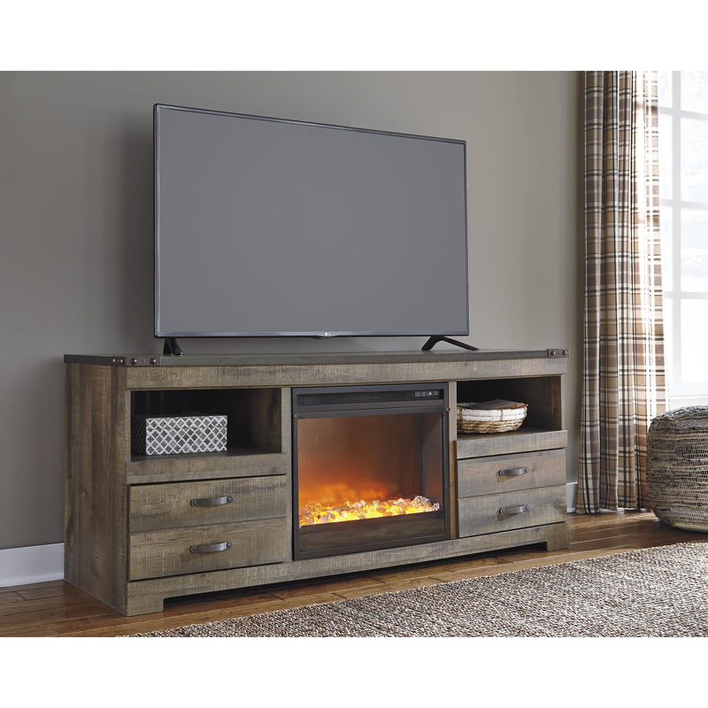 Signature Design by Ashley Trinell W446W5 63" TV Stand with Electric Fireplace IMAGE 2